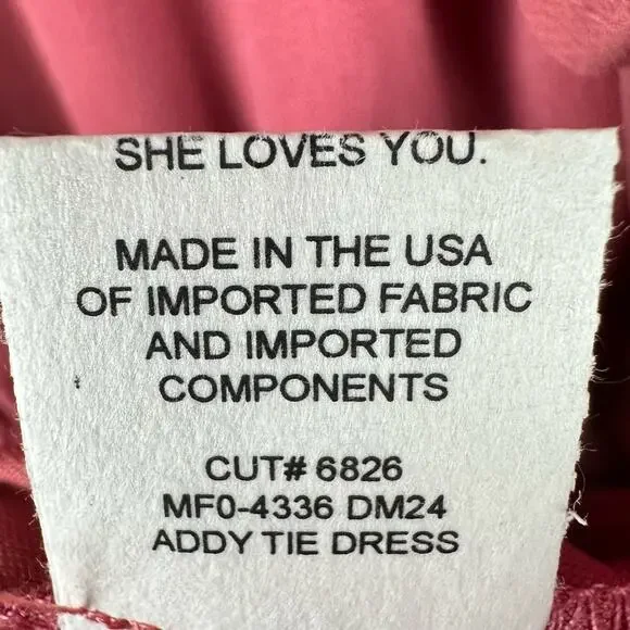 Show Me Your Mumu Dress Womens XS Pink Long Sleeve Ruffle Tier Addy Tie Boho - Picture 9 of 15